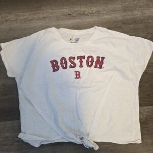 White Boston Crop Top